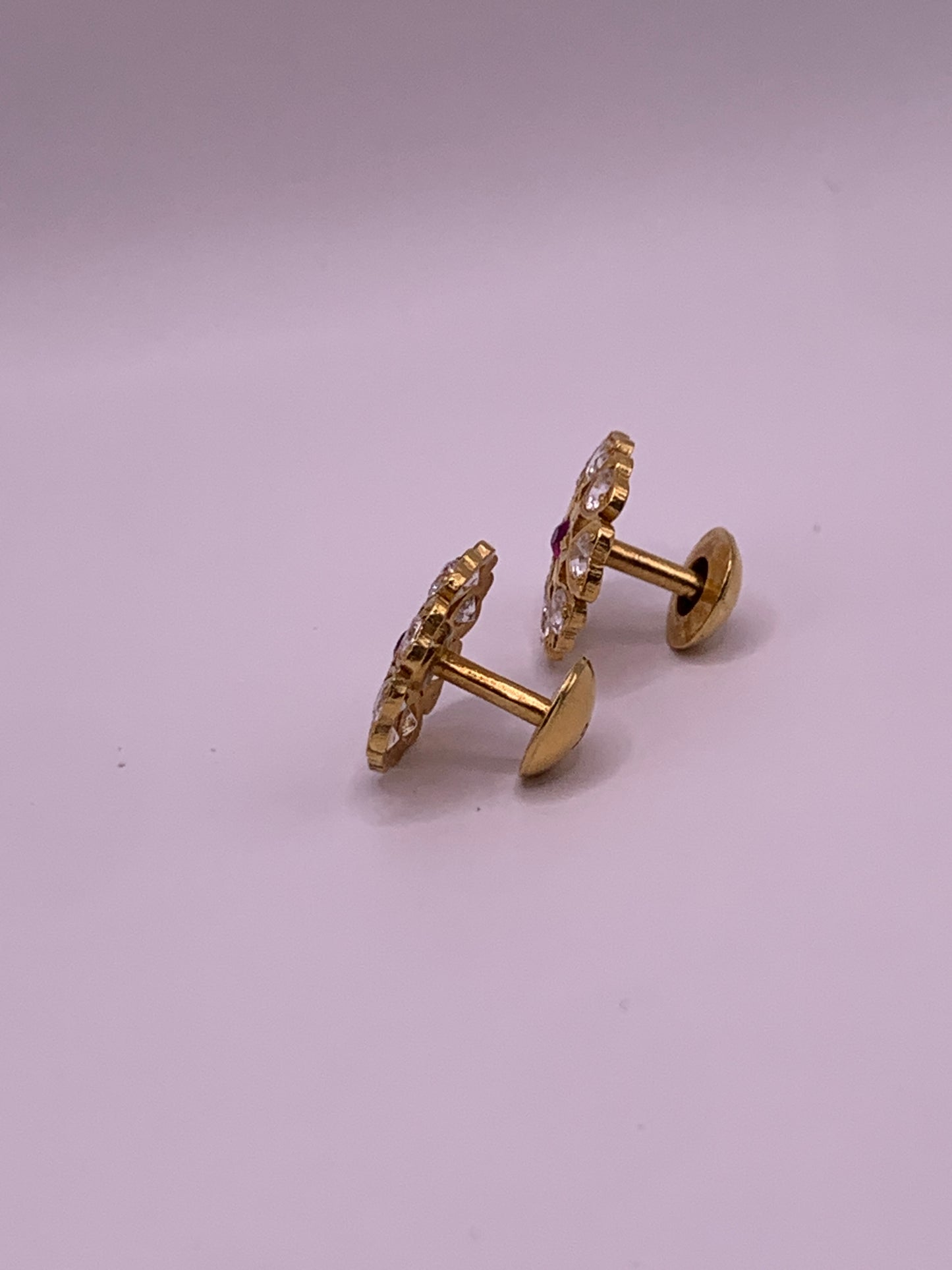 22k Gold Cubic Zirconia Earrings