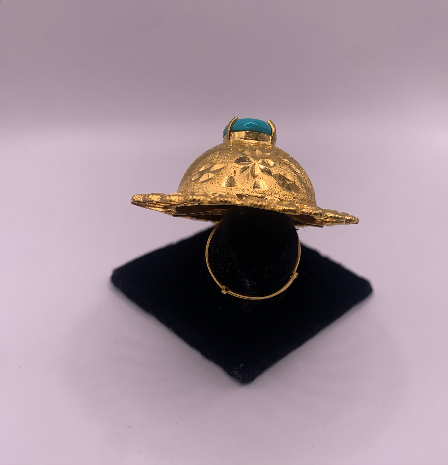 22k Gold with Turquoise Stone Ring