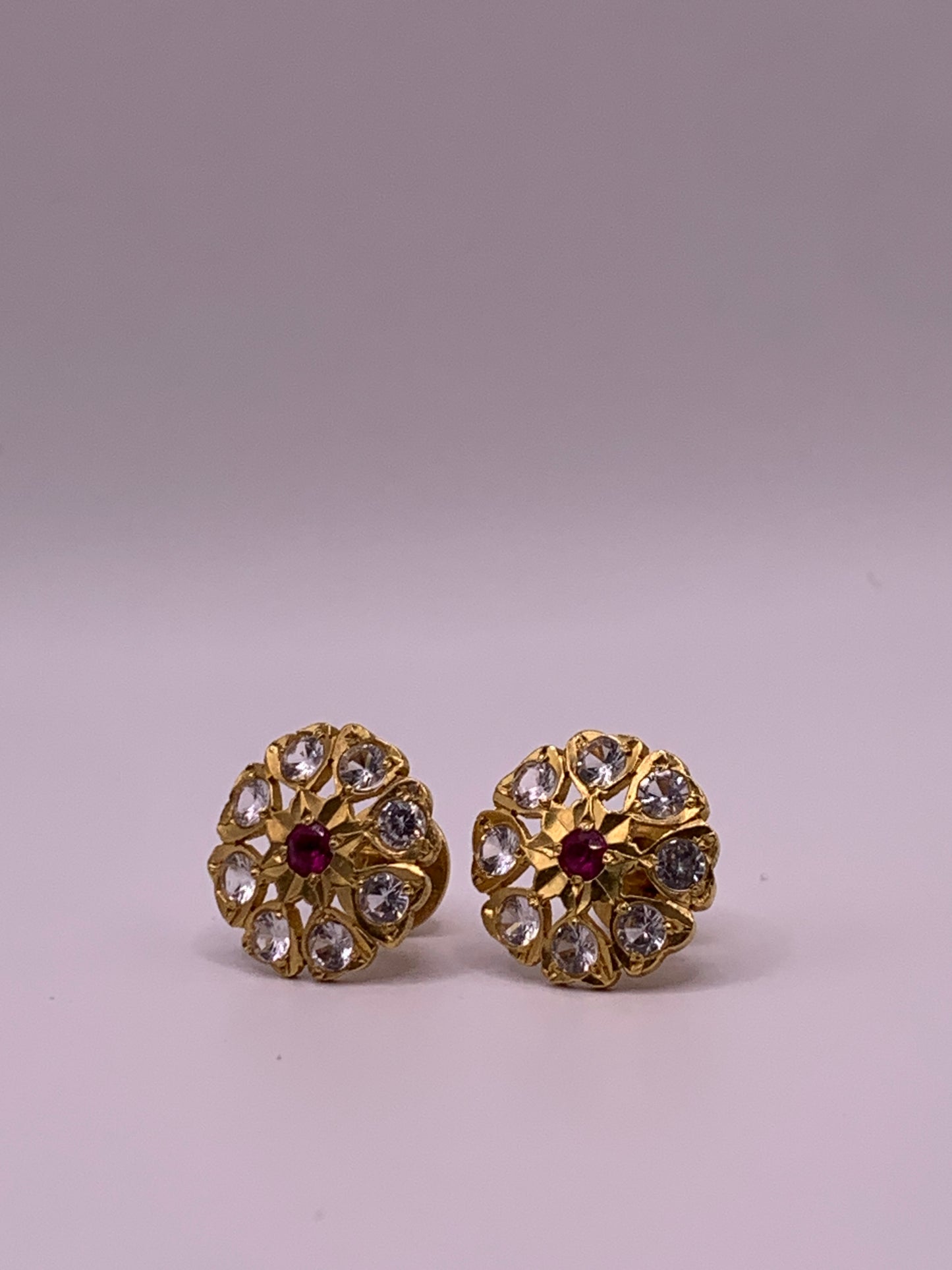 22k Gold Cubic Zirconia Earrings