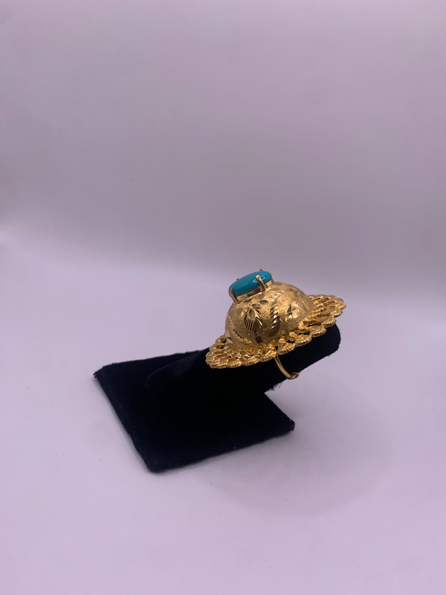 22k Gold with Turquoise Stone Ring