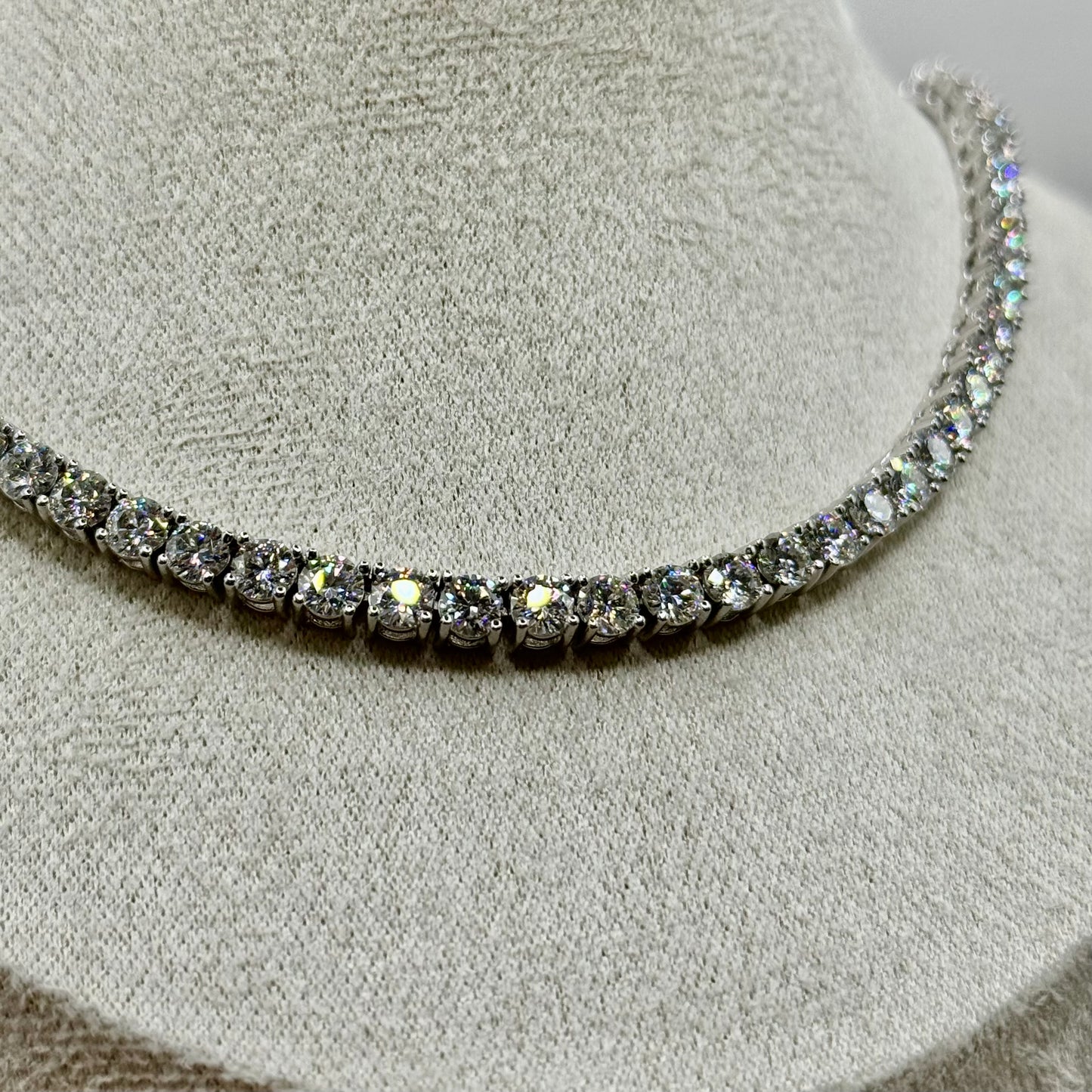 Moissanite Sterling Silver Necklace