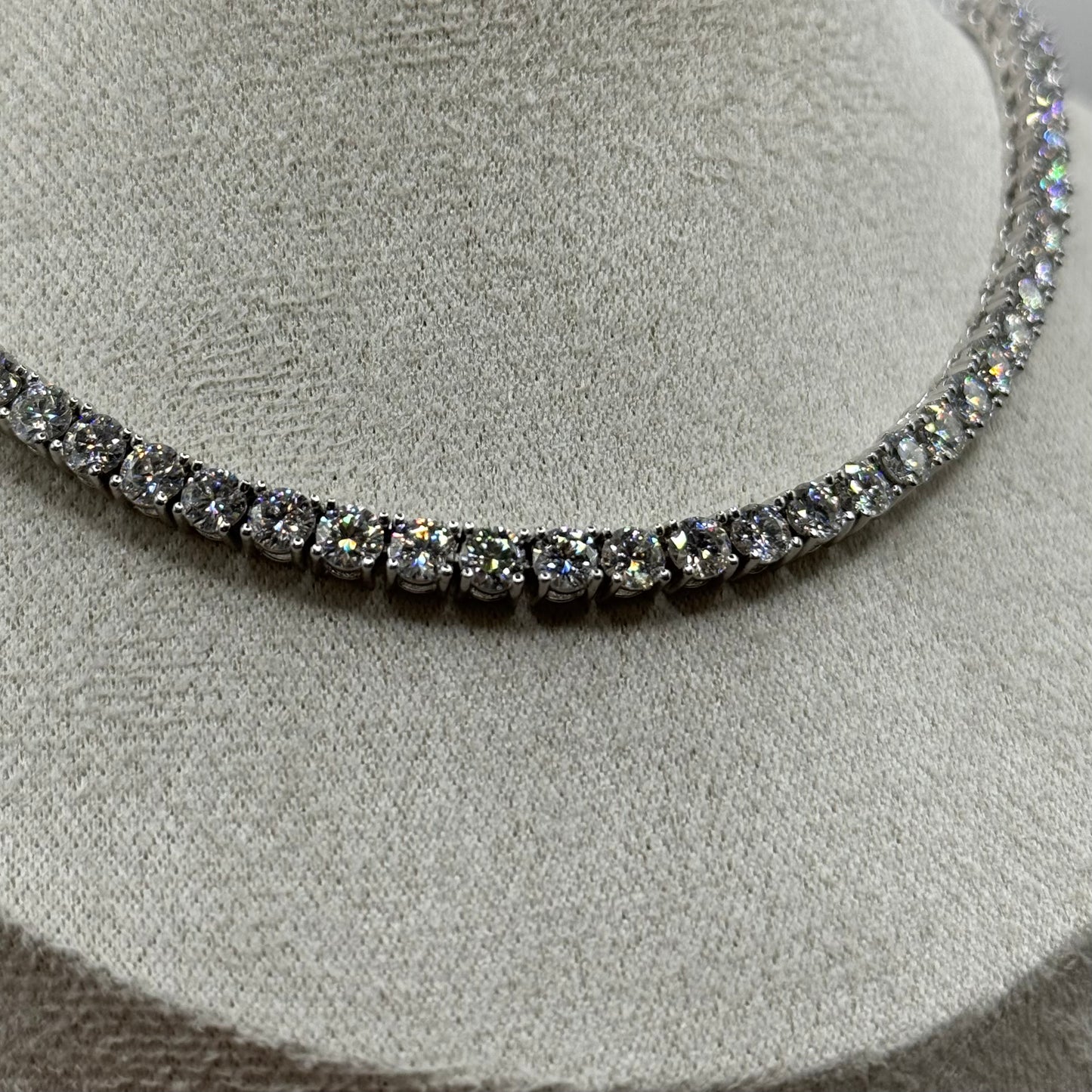 Moissanite Sterling Silver Necklace