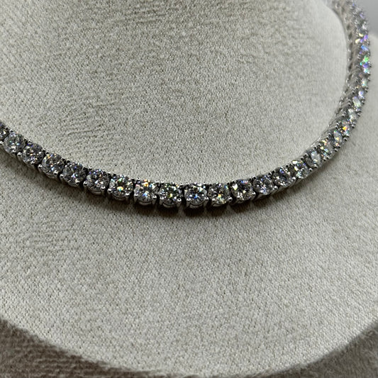 Moissanite Sterling Silver Necklace