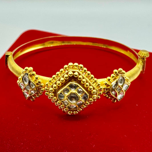 22k Gold Artificial Kundan Bangle