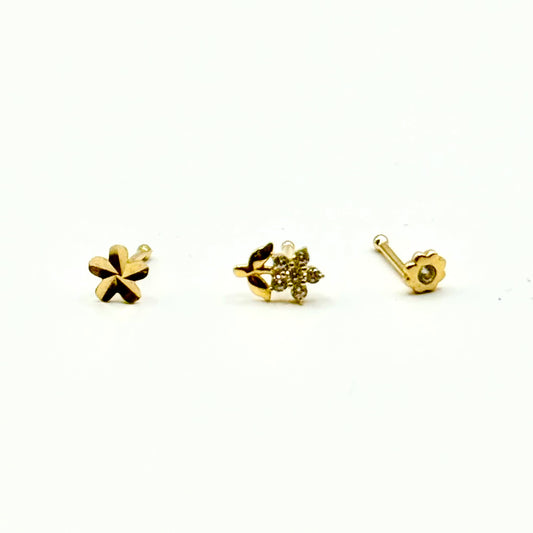 14k Gold Nose pins