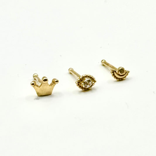 14k Gold Nose pins