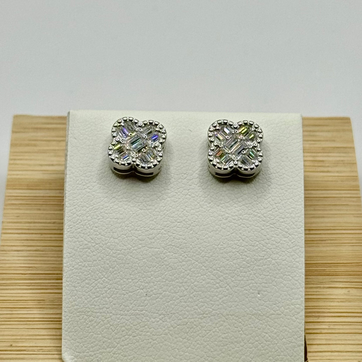 Moissanite Sterling Silver Earrings