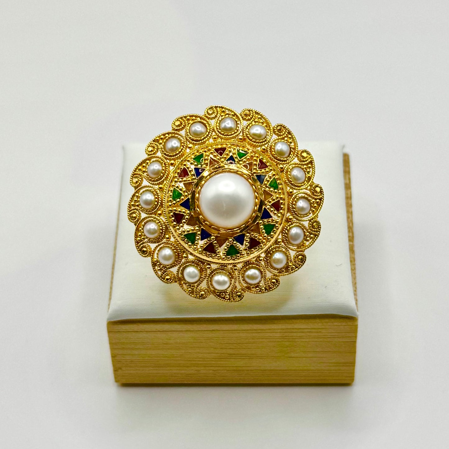 22k Gold Pearl Ring