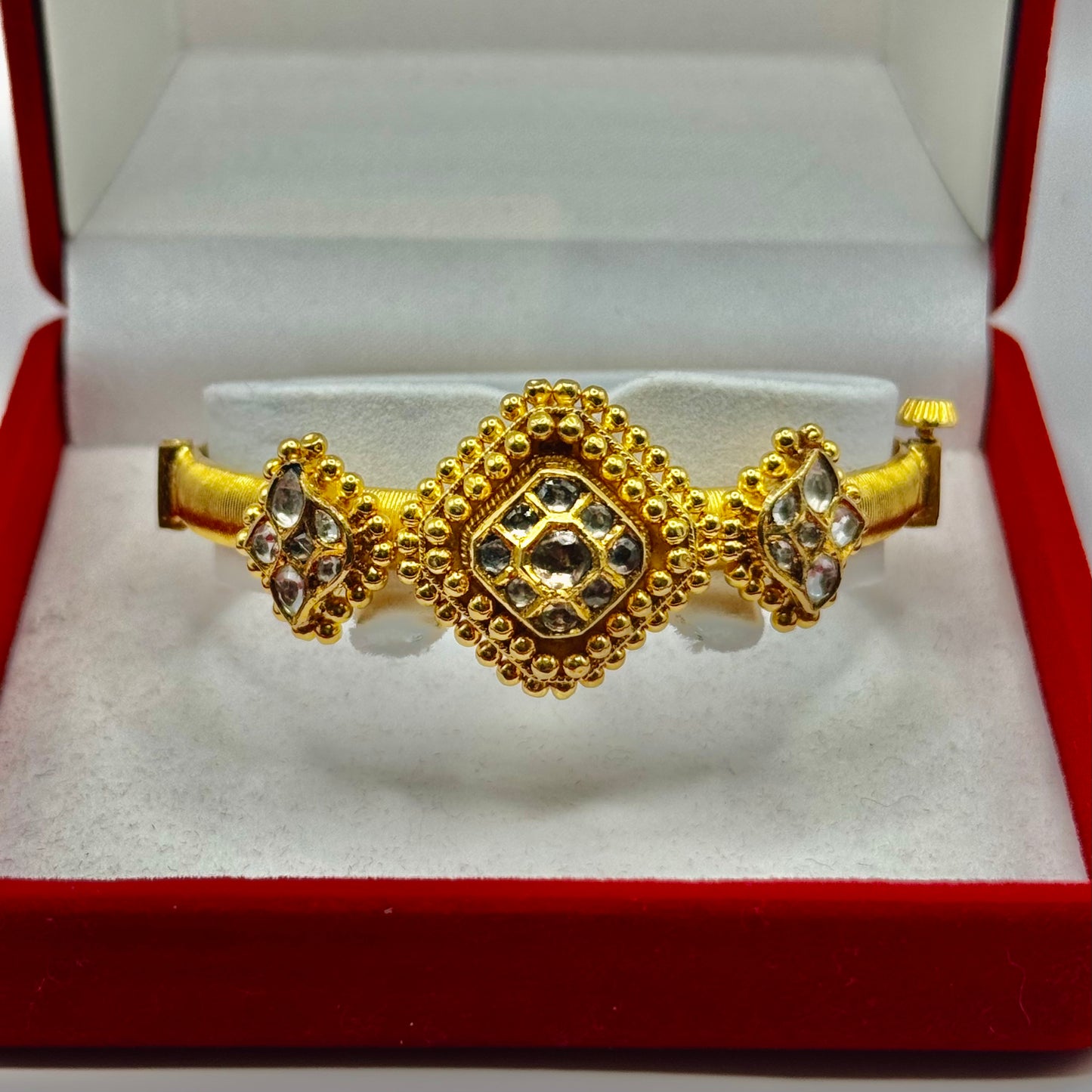 22k Gold Artificial Kundan Bangle