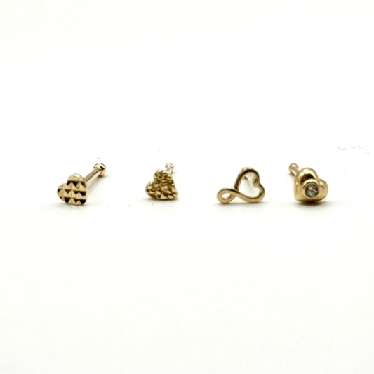 14k Gold Nose pins