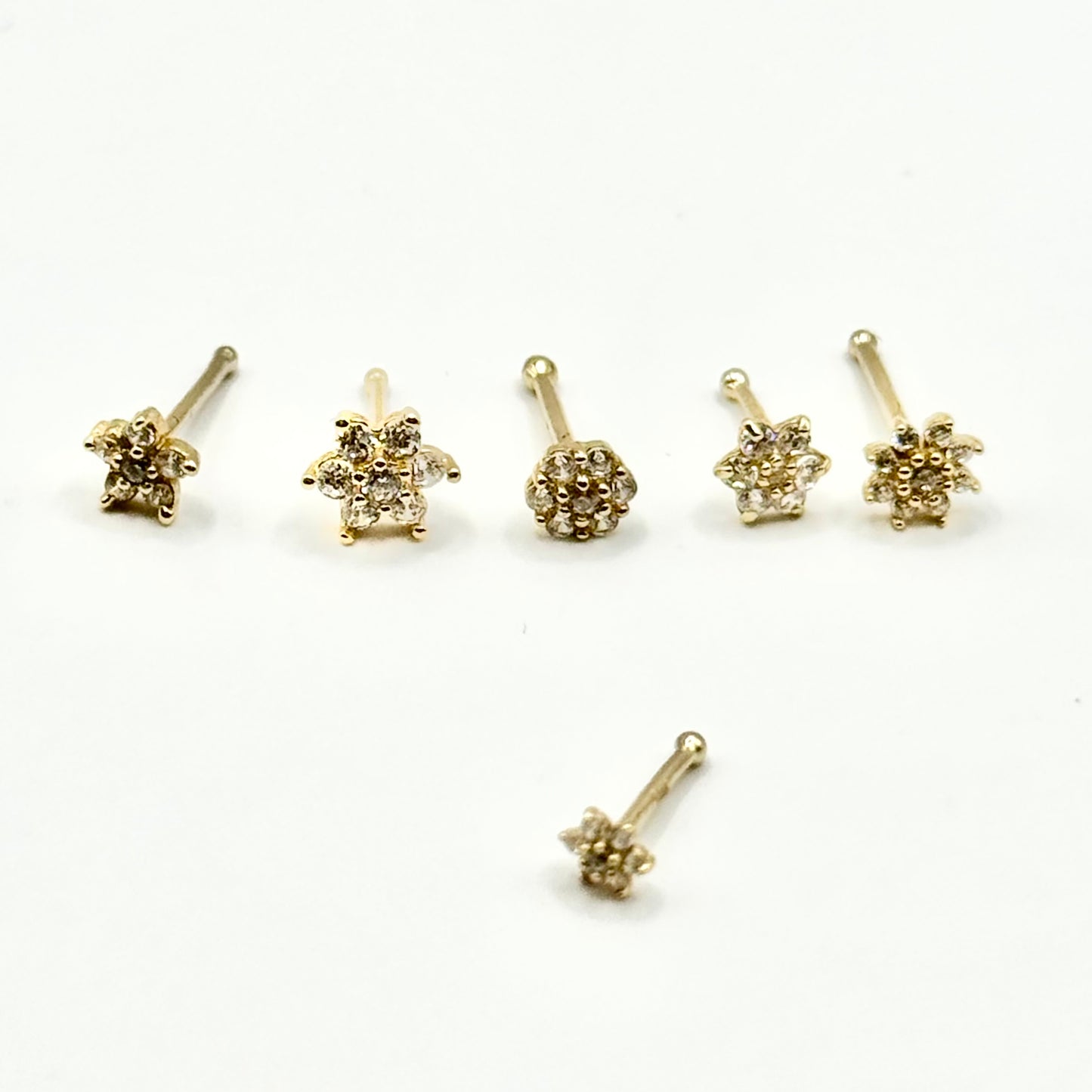 14k Gold Nose Pins