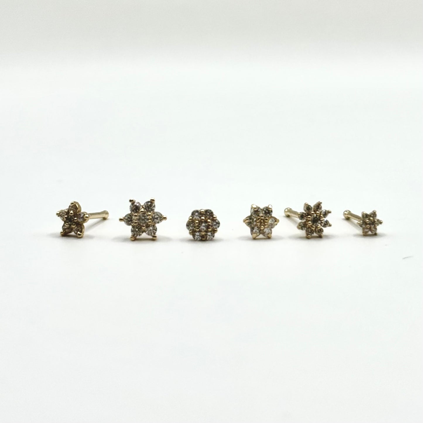 14k Gold Nose Pins