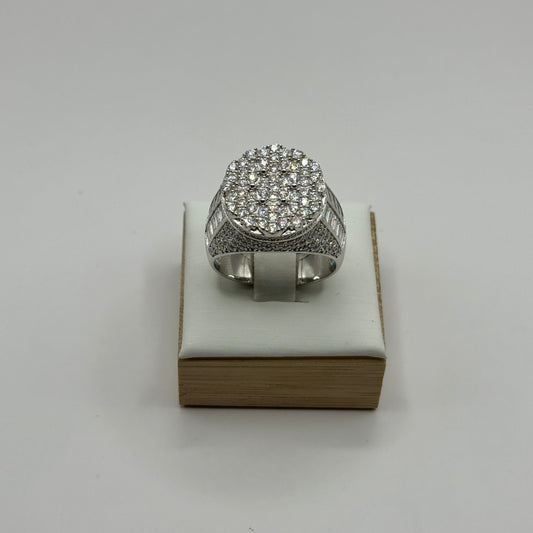 Moissanite Sterling Silver Ring