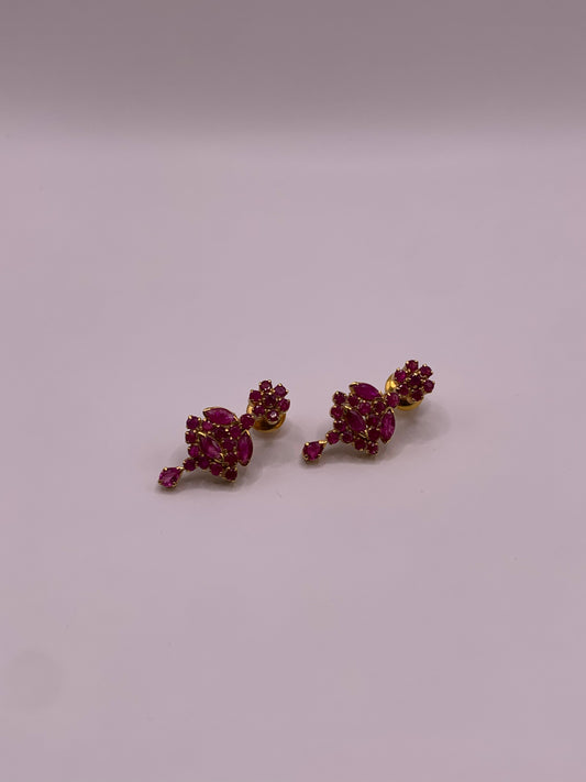 22k Gold Ruby Earrings